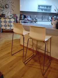 Cadeiras altas/Bancos altos IKEA, NOVOS, branco/cromado, 77 cm
