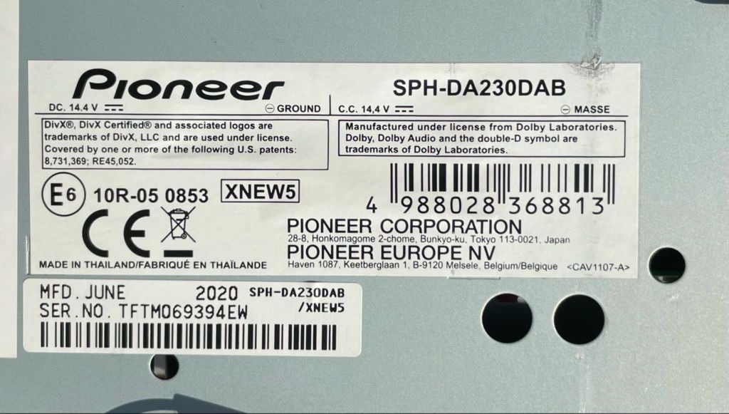 Pioneer stan b.dobry bez śladów użytkowania