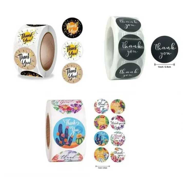 Selos \ Autocolantes "Obrigado" * Pack 100 [OLX.C00]