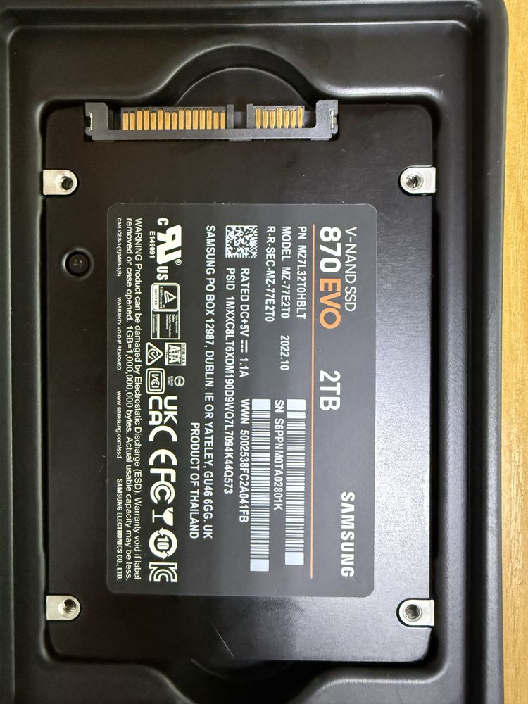 Samsung SSD 870 EVO sata2.5” 2TB