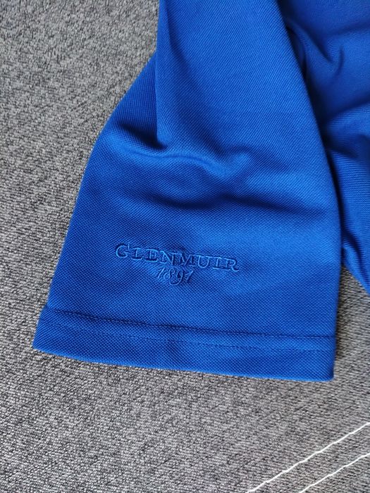 Niebieska koszulka polo męska Glenmuir 1891 klub golfowy rozmiar S