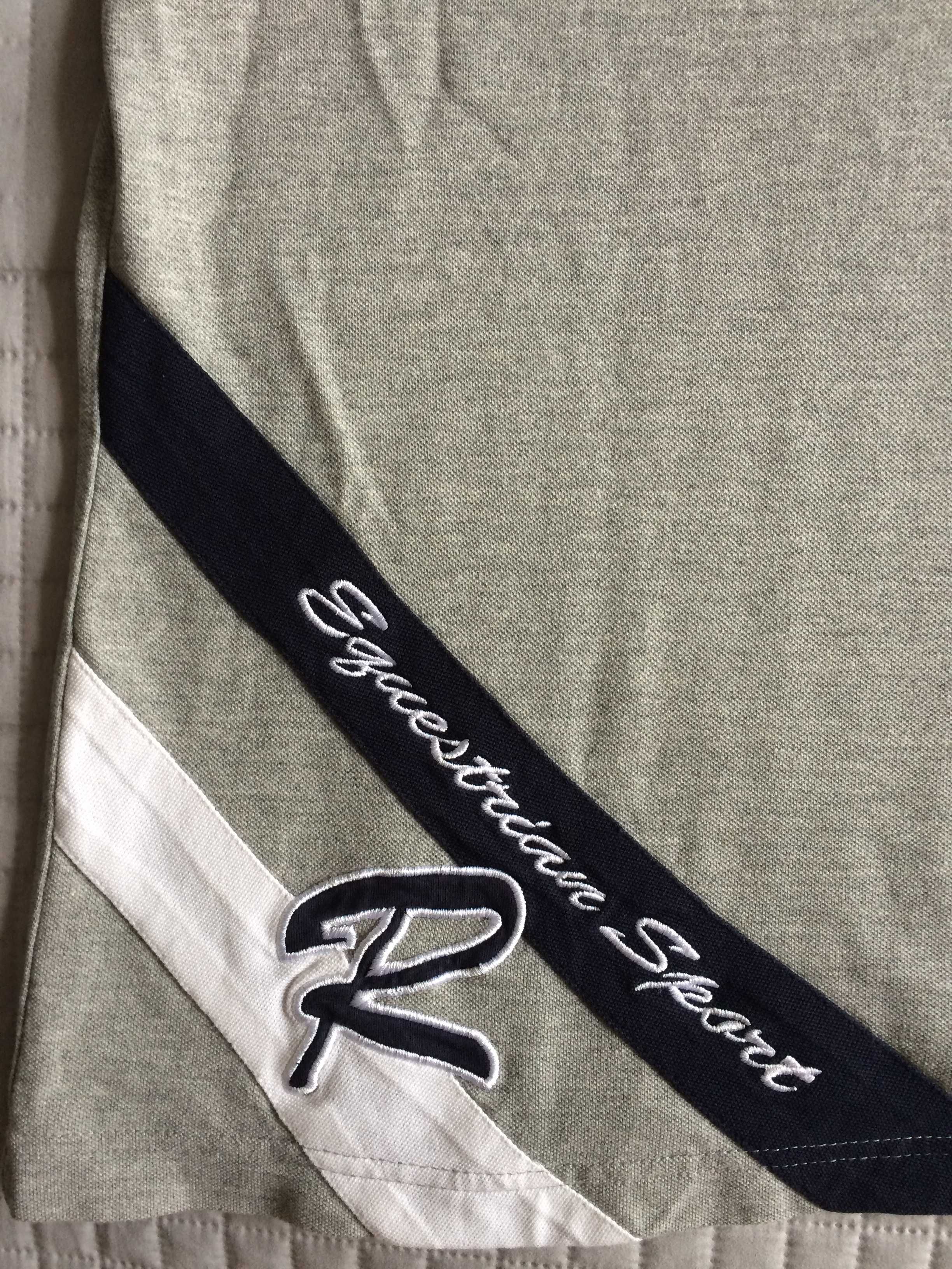 CRW Classic Riding Wear, szare klasyczne polo jeździeckie
