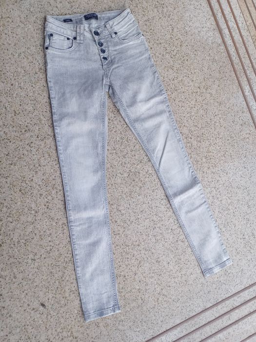 jeansy skinny Diverse XS szare rurki Nowe z metką