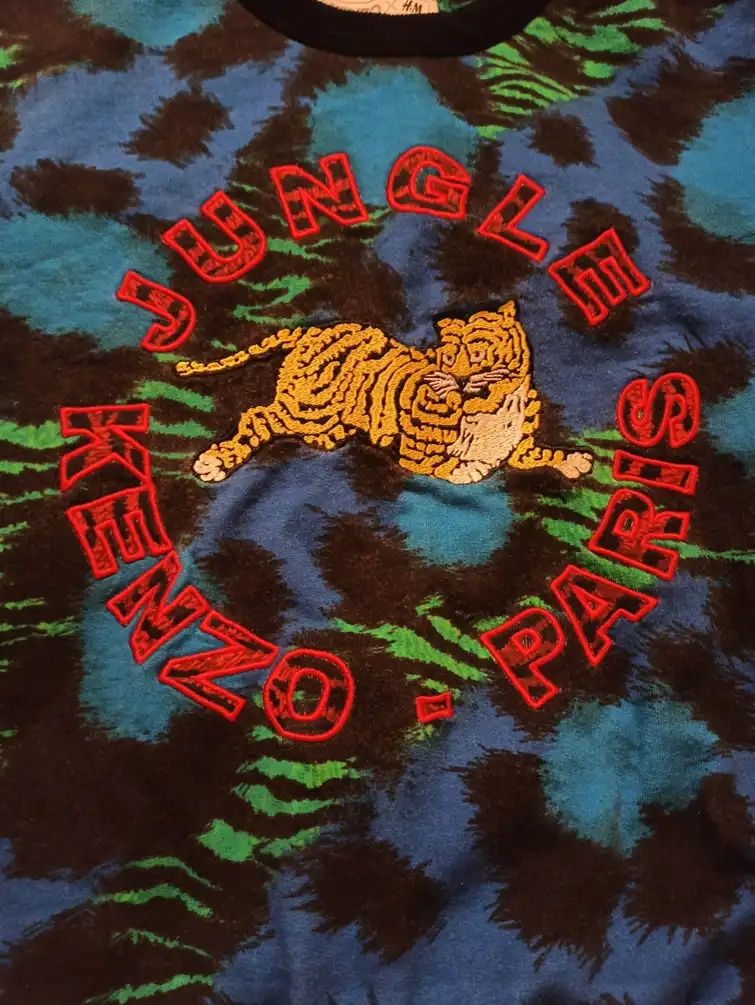 Jungle Kenzo Paris Tiger multicolor crewneck bluza