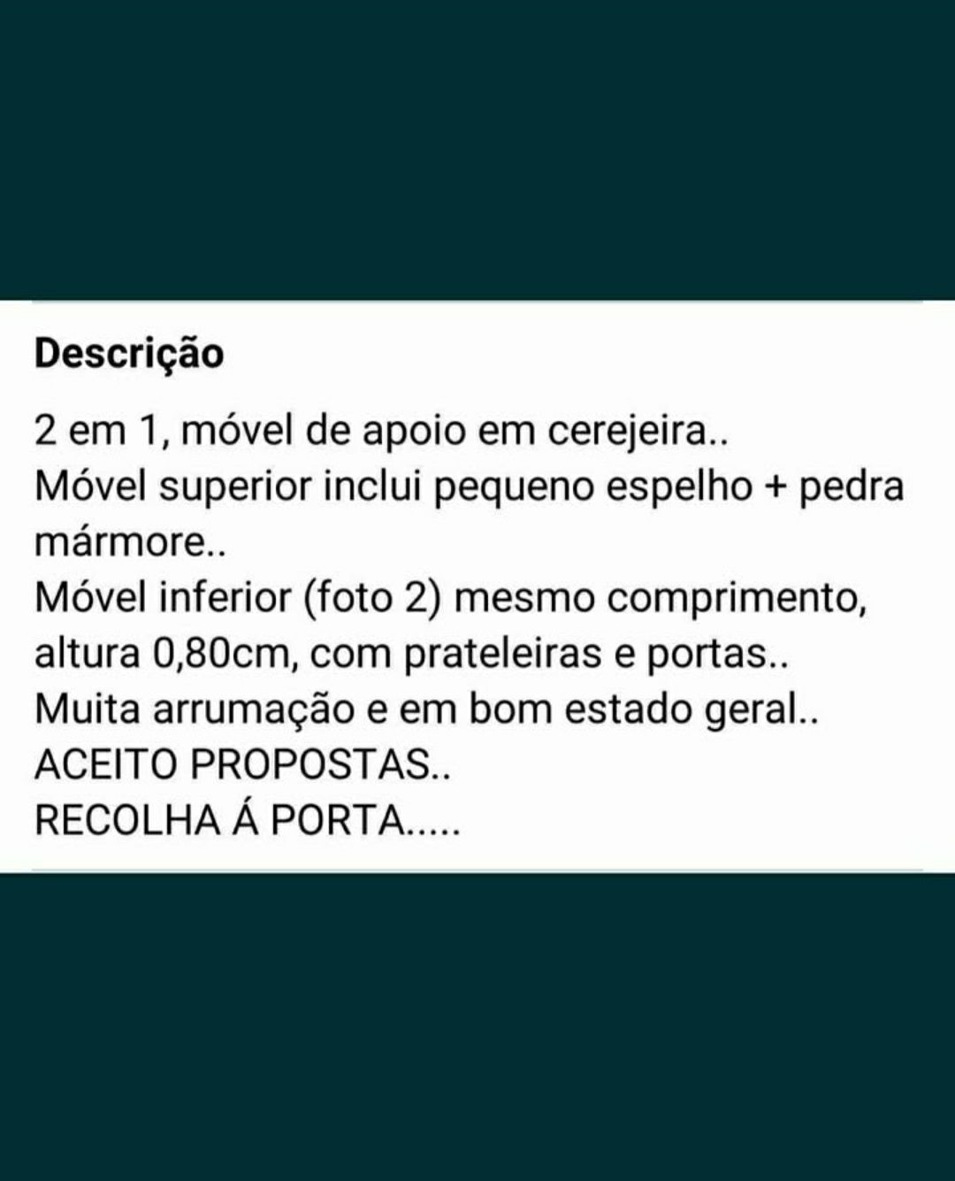 Móvel de apoio..