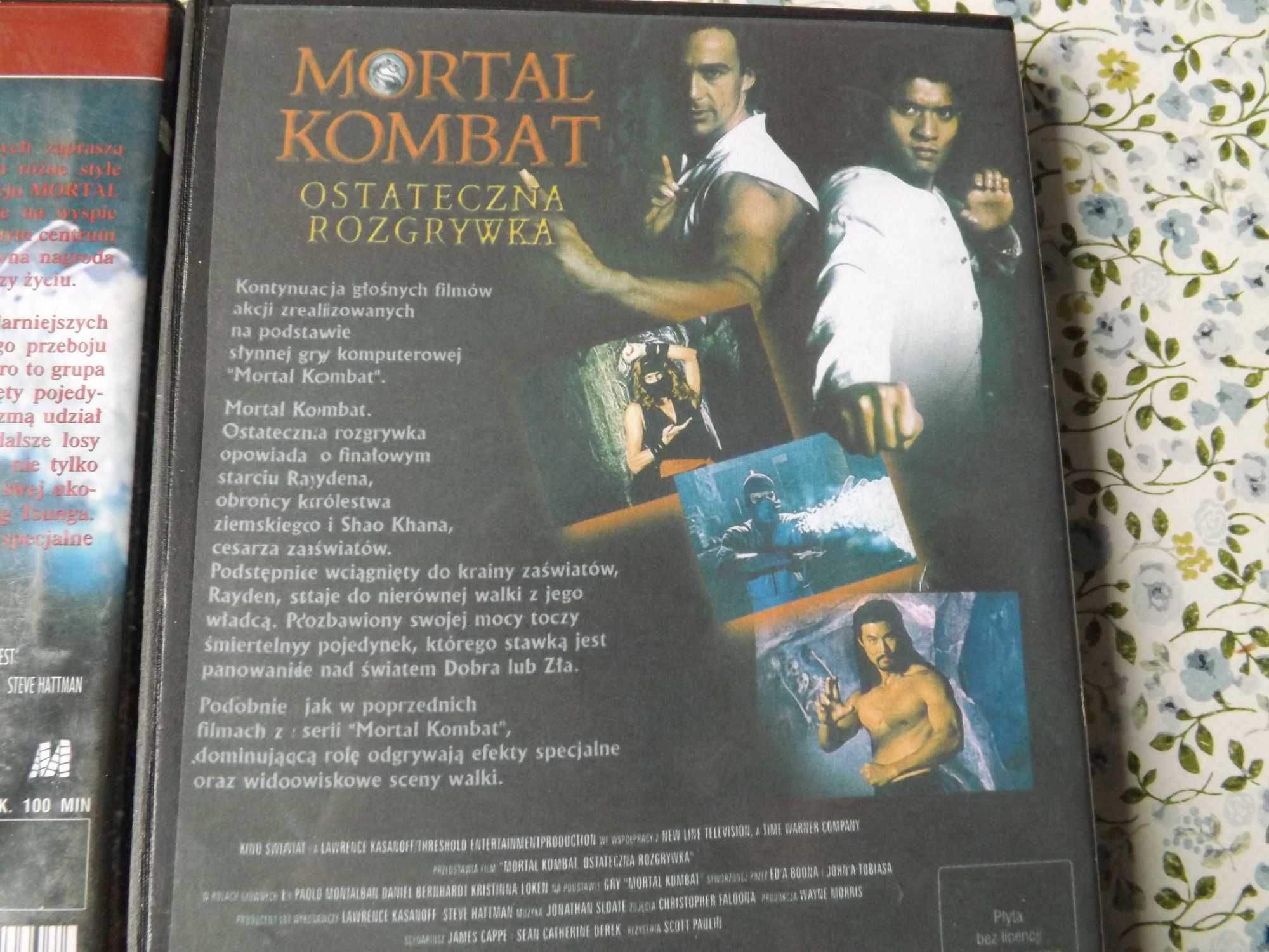 Mortal Kombat trzy dvd filmy, bajki karate unikat