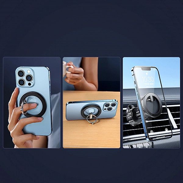 Joyroom zestaw wielofunkcyjny magnetyczny uchwyt samochodowy ring pods