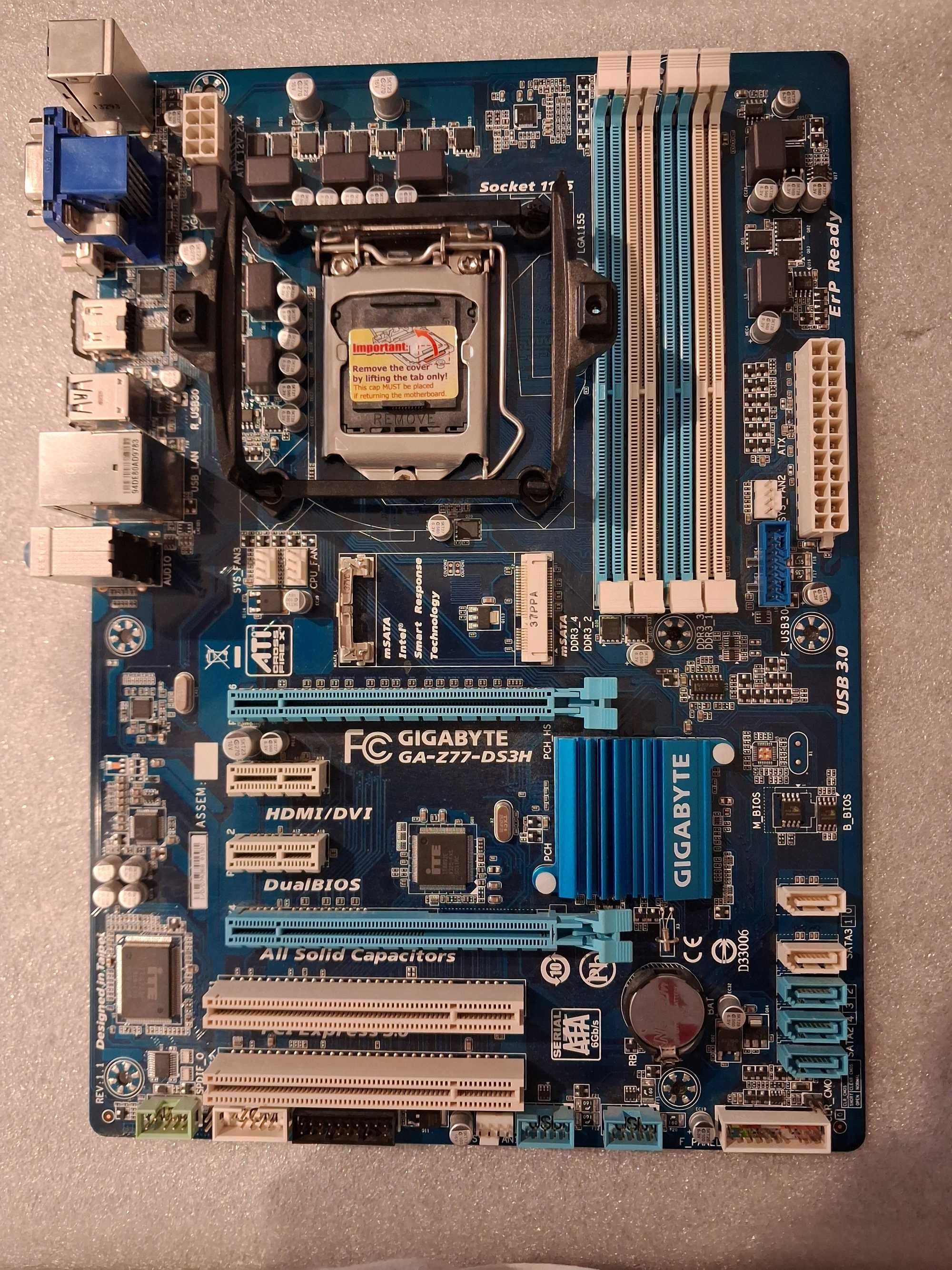 Płyta główna Gigabyte GA-Z77-DS3H S1155 DDR3 mSATA REV:1.1 Chłodzenie