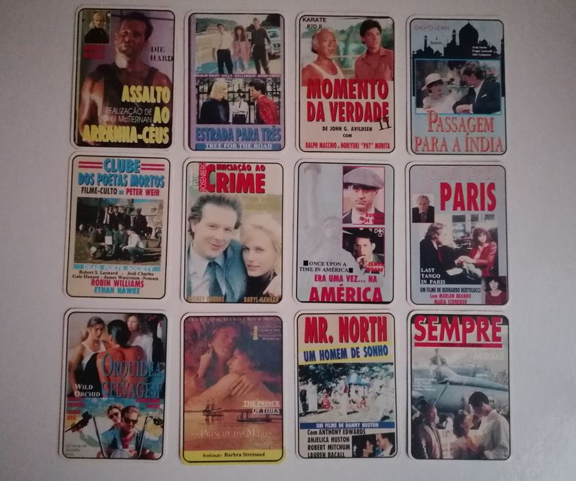 Colecção compl numerada de 12 calendários 1994 cartazes de filmes
