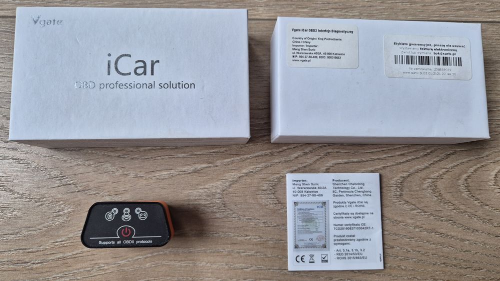 Interfejs diagnostyczny OBD2 Vgate iCar2