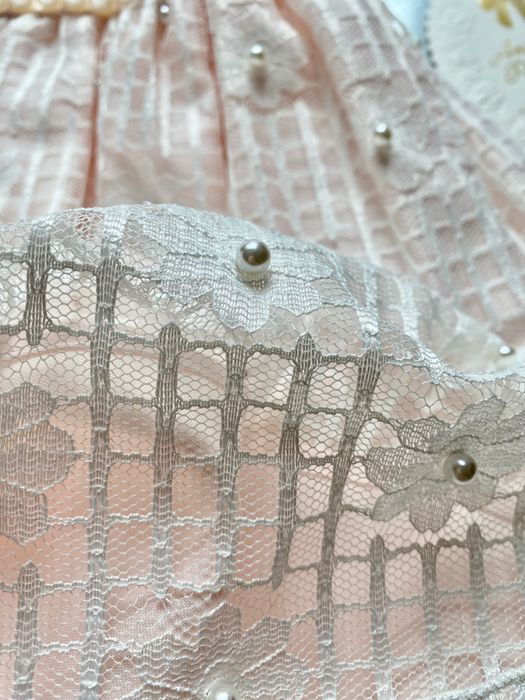 AMERICAN PRINCESS Sukienka wizytowa STOKROTKI tiul  perły