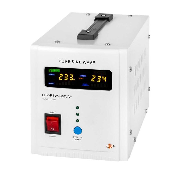 ДБЖ правильний синус 12V LPY-PSW-500VA+ (350Вт) 5A/10A для котла
