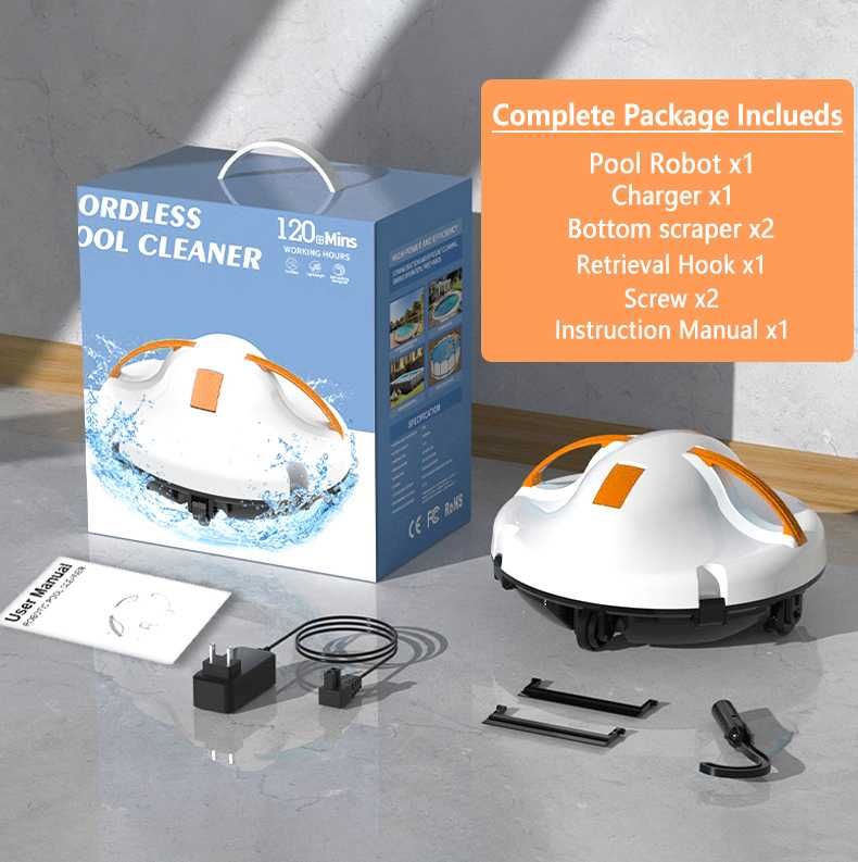 Robô aspirador de piscina automático IPX8
à prova d'água 520OmAh