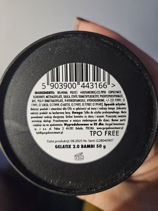 Żel galaretka excellent PRO 2.0 BAMBI Różowy TPO FREE