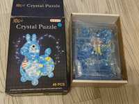 Новий! Об'ємний 3D пазл Crystal puzzle блакитний ослик віслючок