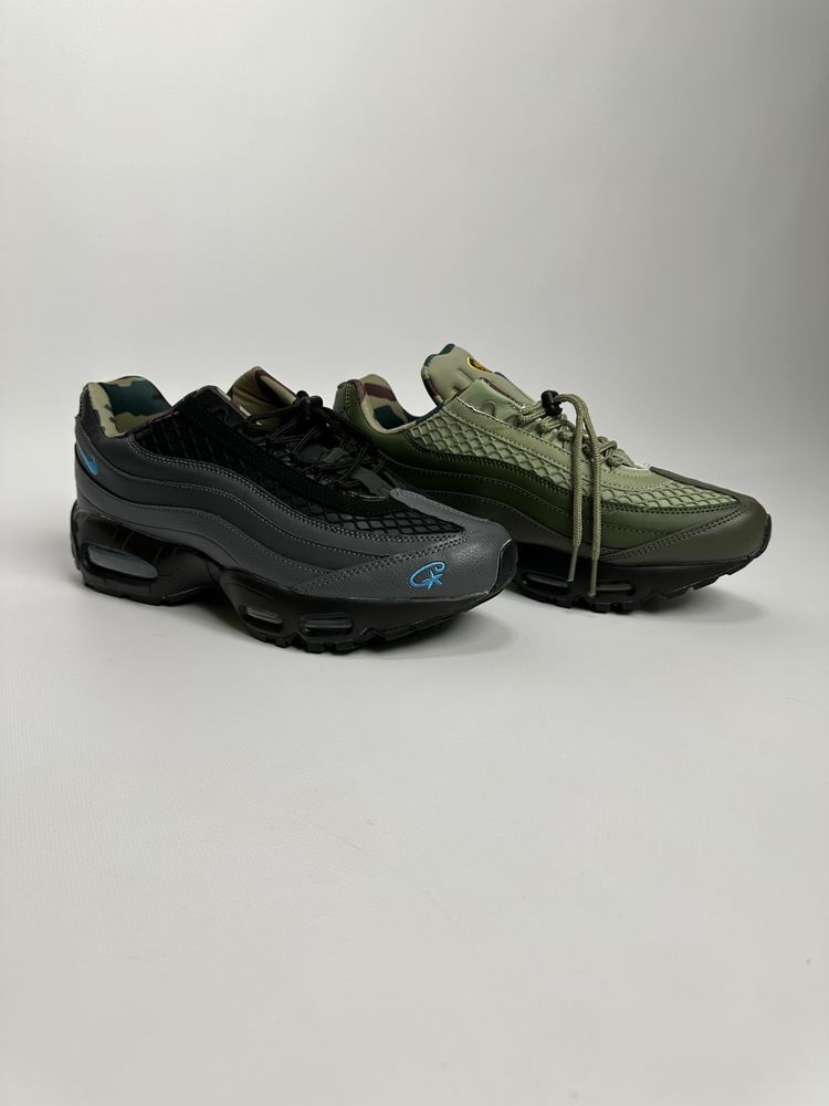 Corteiz Nike Air Max 95 44 43 чорні кросовки кросівки найк сірі