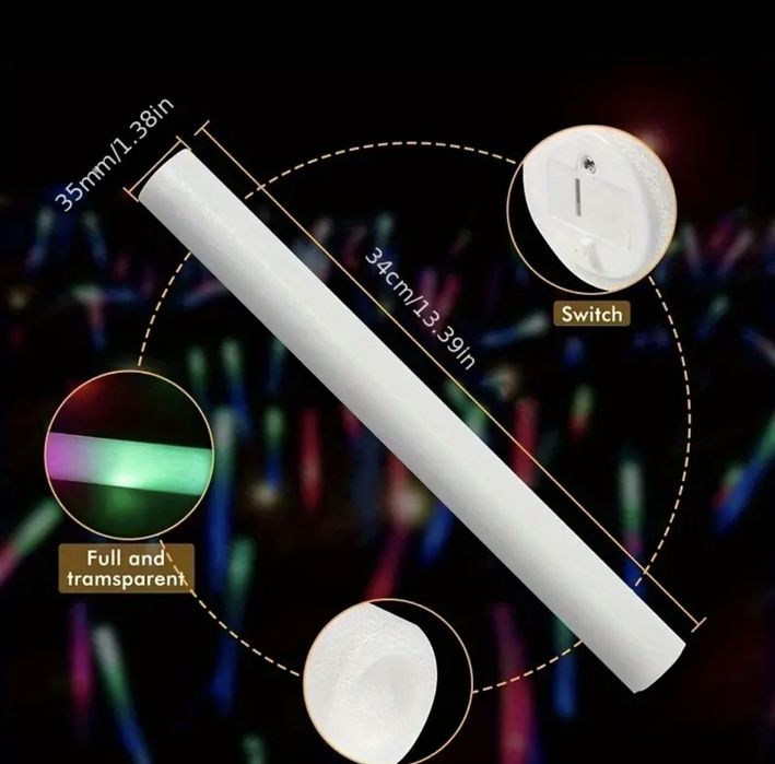 Kolorowe niebieskie paleczki led cena za szt.