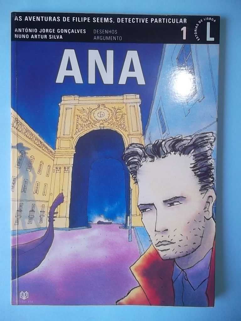 "ANA" com desenho de A. Jorge Gonçalves, assinado por Nuno Artur Silva