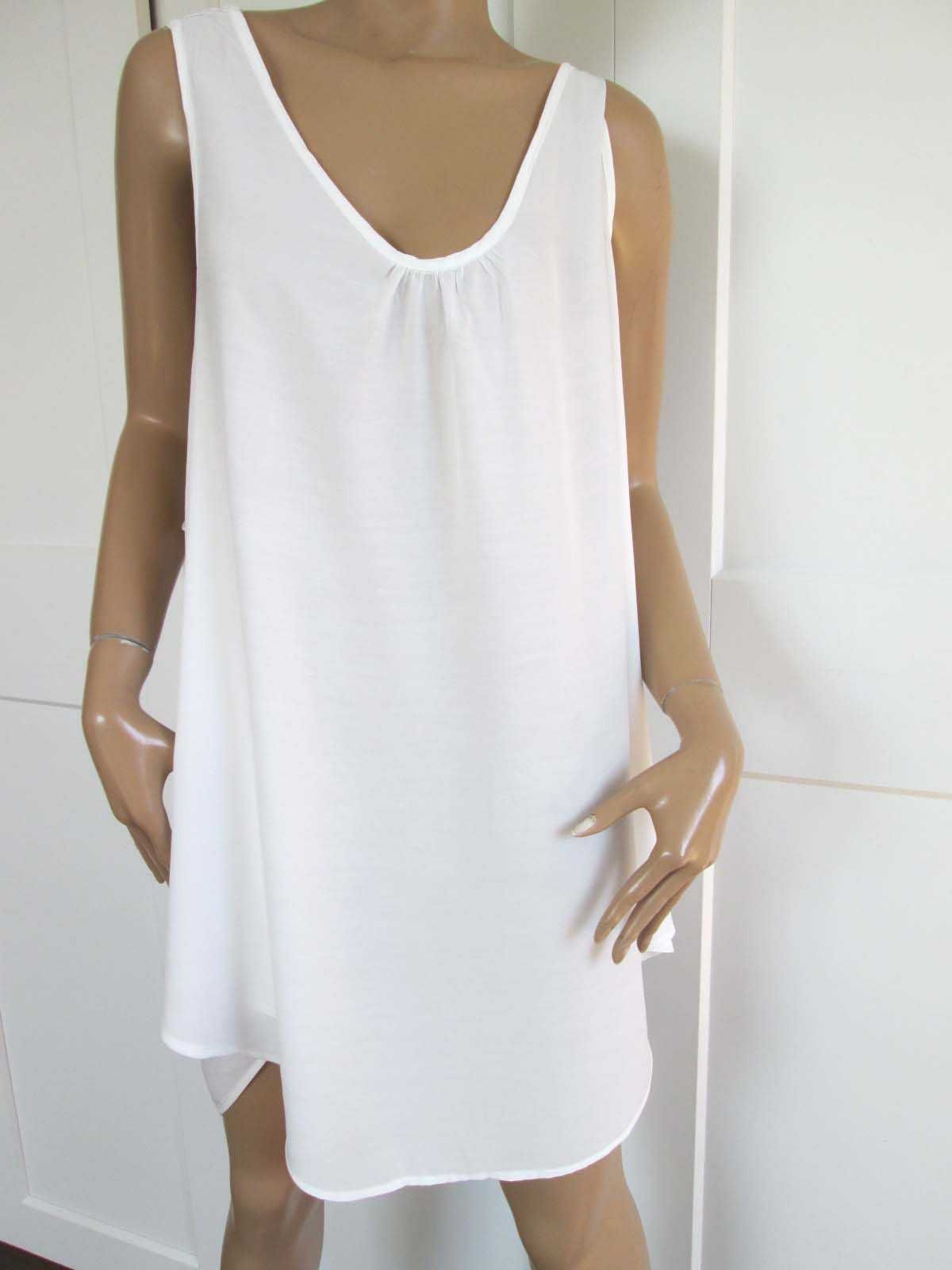 Shein biała tunika sukienka z koronką plus size 3XL 4XL NOWA