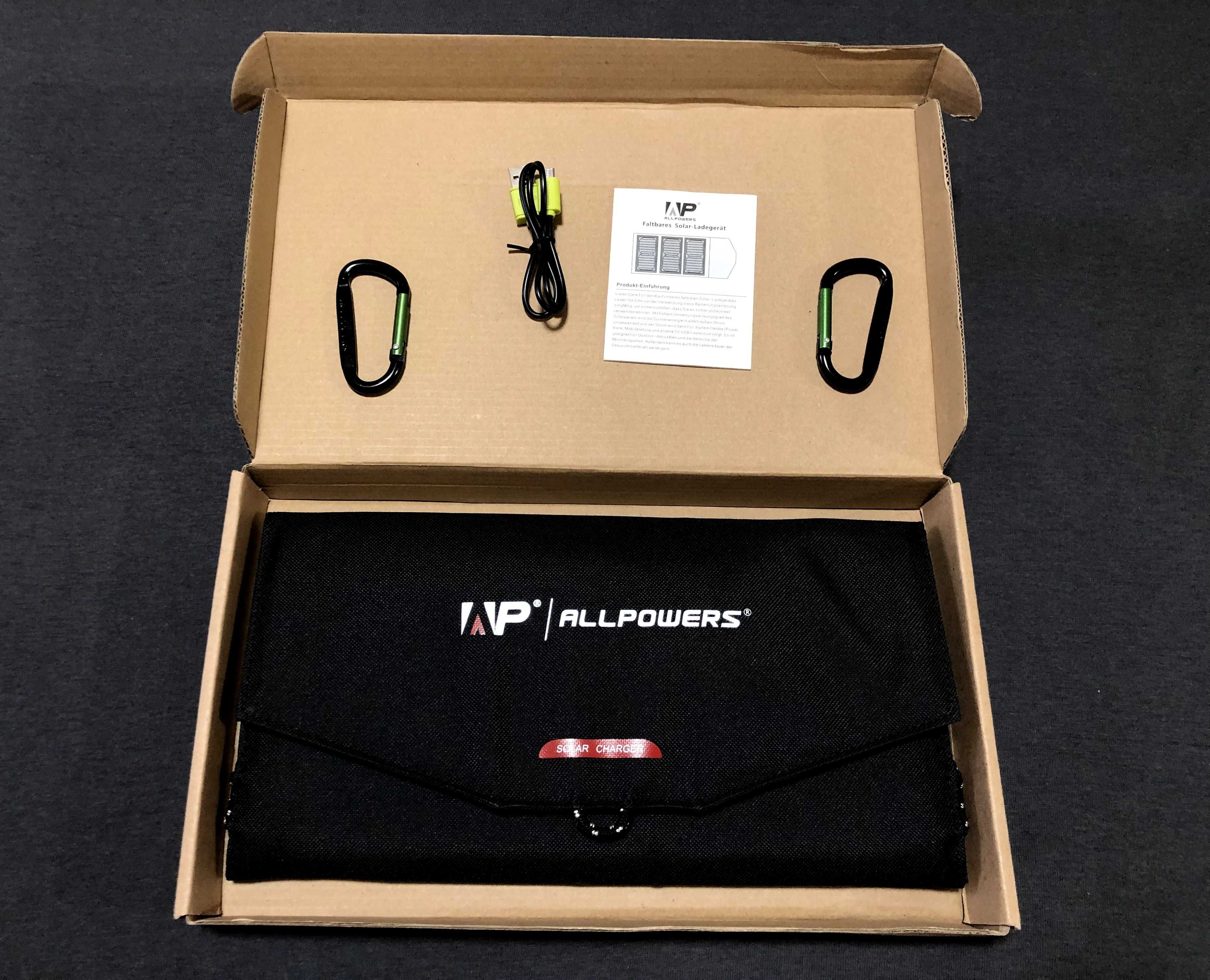 Портативна сонячна панель для зарядки  ALLPOWERS 5V21W (AP-SP5V21W)