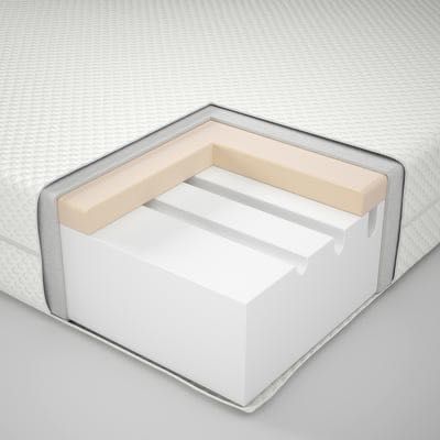Łóżko Ikea Abygda 90x200 + materac + 2 pojemniki