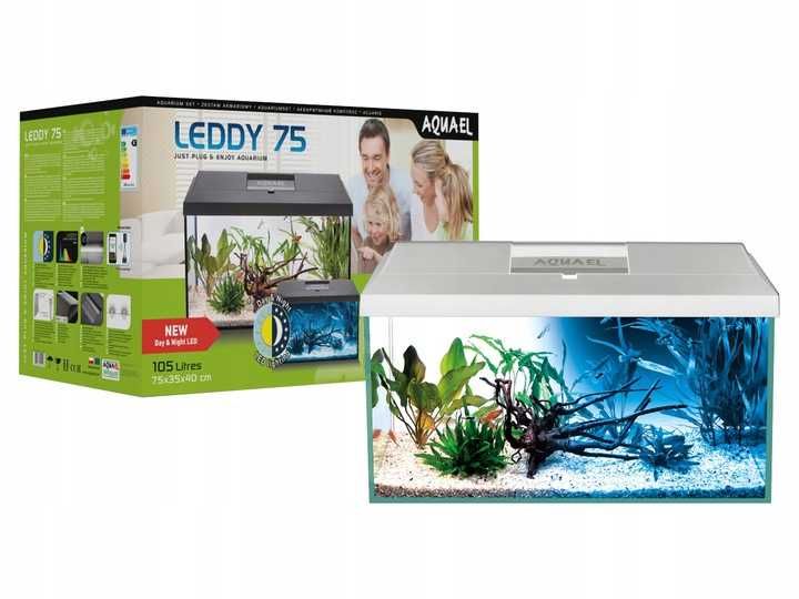 AQUAEL Leddy 75 105L Zestaw Akwariowy Białe  - Tina Zoo Gliwice Jasna
