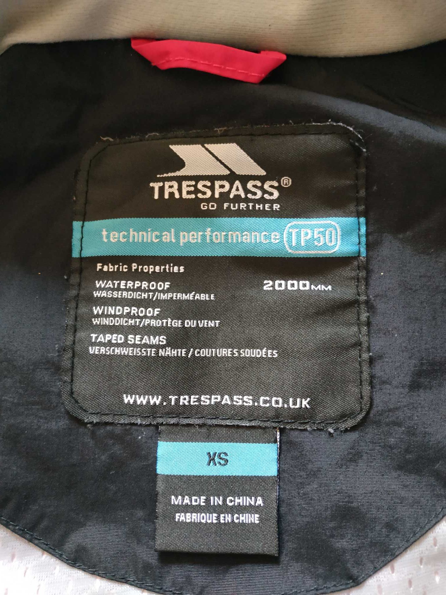 Куртка, вітрівка трекінгова жіноча Trespass