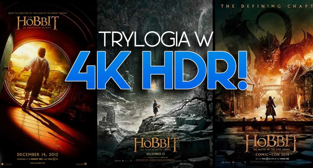 Hobbit Trilogia 1-3 płyta Blu-ray 4K ULTRA HD Napisy PL prezent