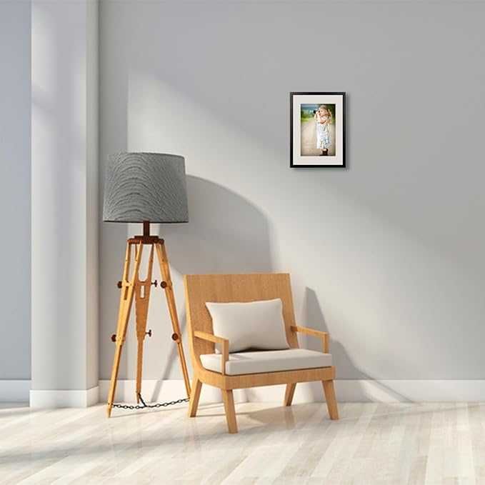 Ramka A4 23 x 32 cm Czarna Drewniana Ramka na Zdjęcia Stojąca Wisząca