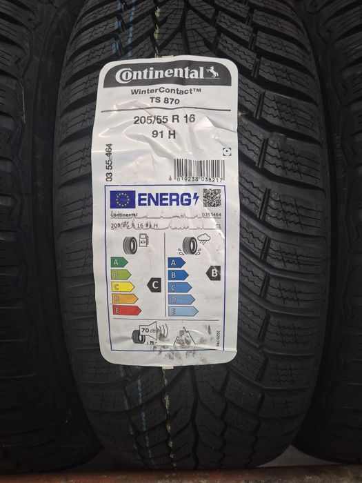 NOWE opony CONTINENTAL  205/55 R16 91H, 70db, zimowe, komplet