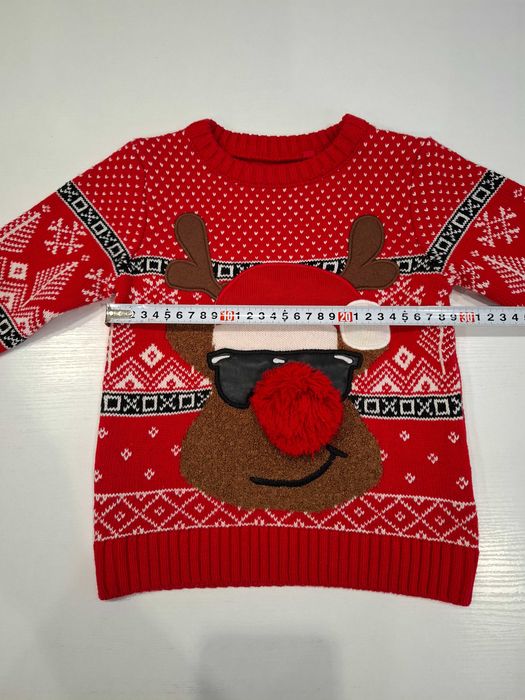 Дитячий новорічний светр Next 98 розмір, новорічна кофта