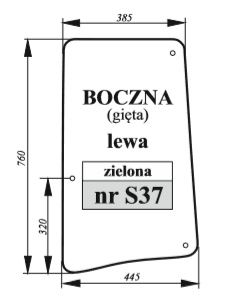 Szyba boczna lewa/prawa pasuje do johndeere seria 6000, 6010