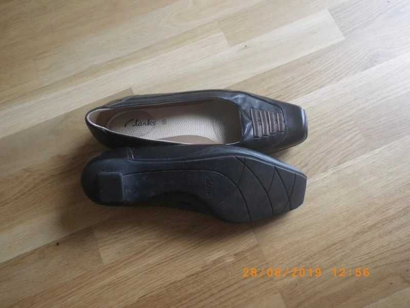 Clarks komfortowe skórzane półbuty r 38