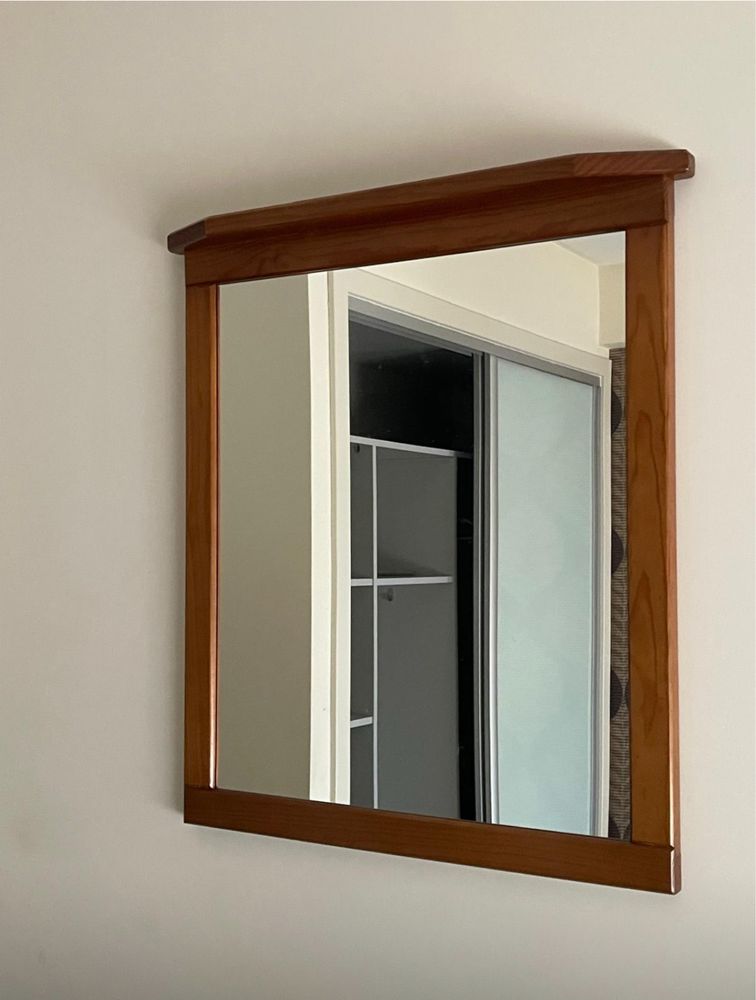 Espelho quarto acabamento cereja