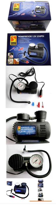 KOMPRESOR SAMOCHODOWY pompka do kół, Pompka nożna, Felgi z oponami.