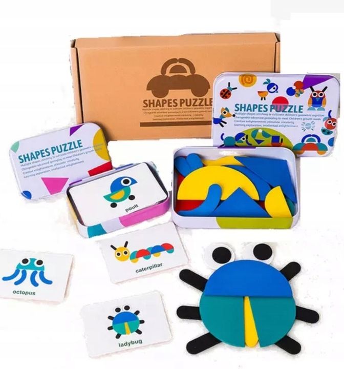 Układanka Montessori Gra Logiczna Puzzle Drewniane