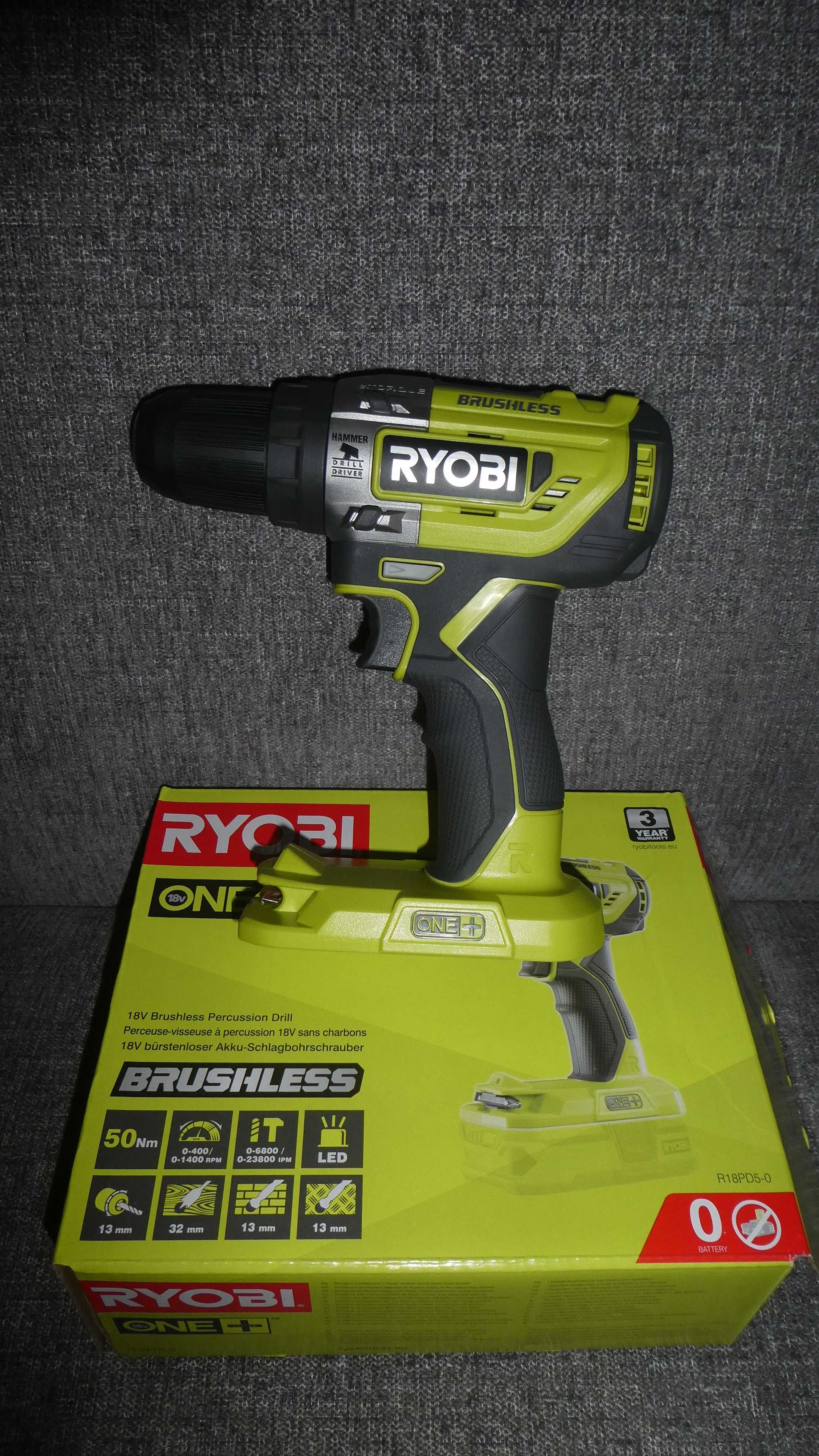 RYOBI R18PD5 - bezszczotkowa wiertarko-wkrętarka akumulatorowa