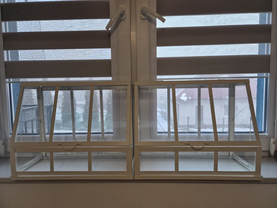 2 x mini szklarnia IKEA ÅKERBÄR biała