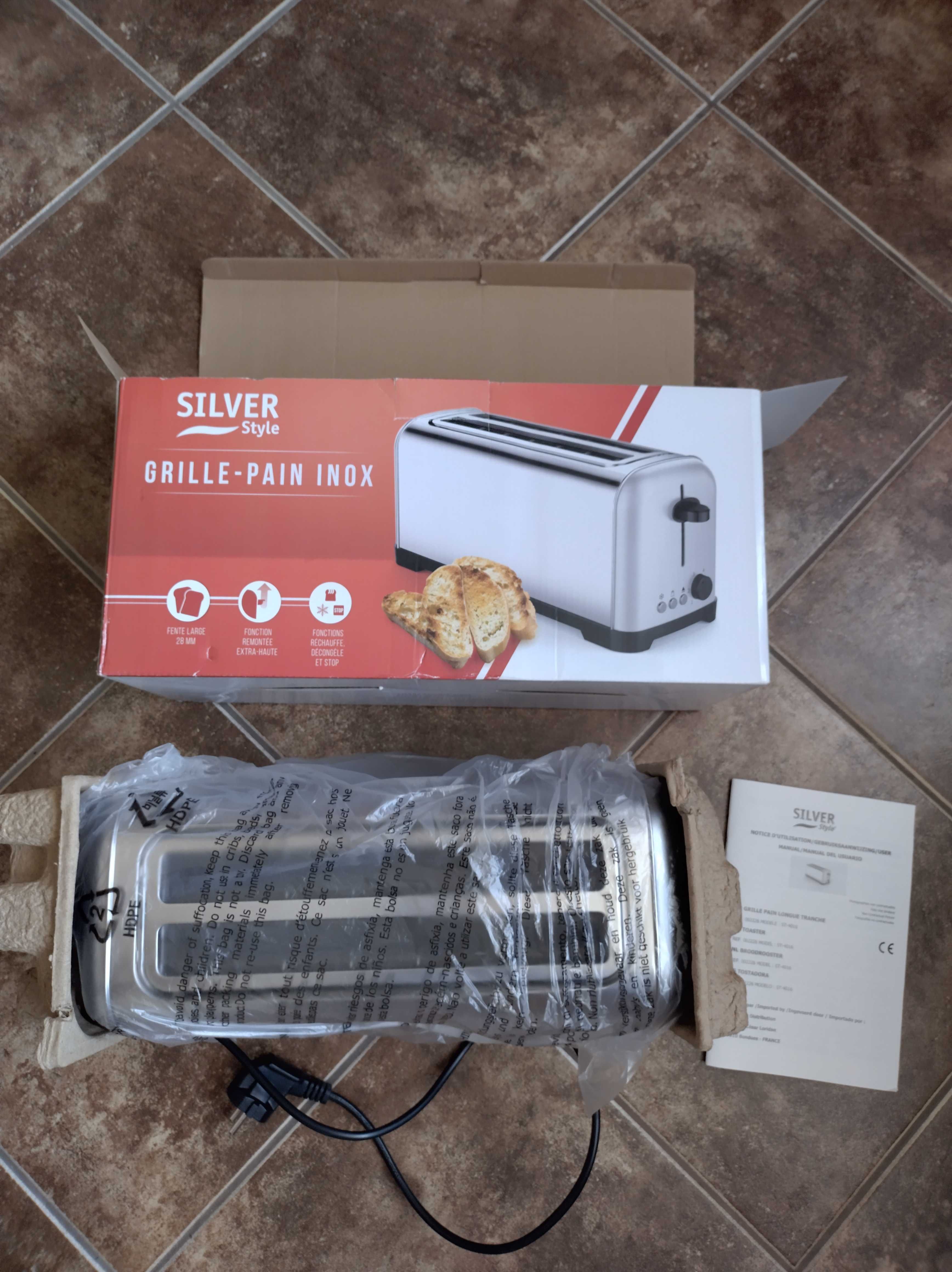 Toster Silver Style ST 4016 moc 1400W długi stal nierdzewna