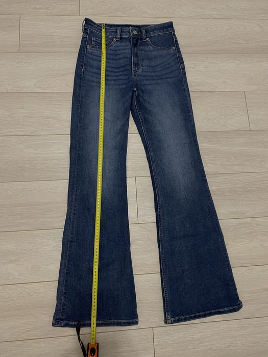 сині кльош джинси HM, свага , y2k