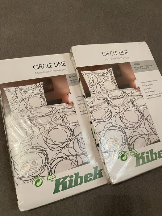 Dwa komplety pościeli biało-czarnej 135x200cm