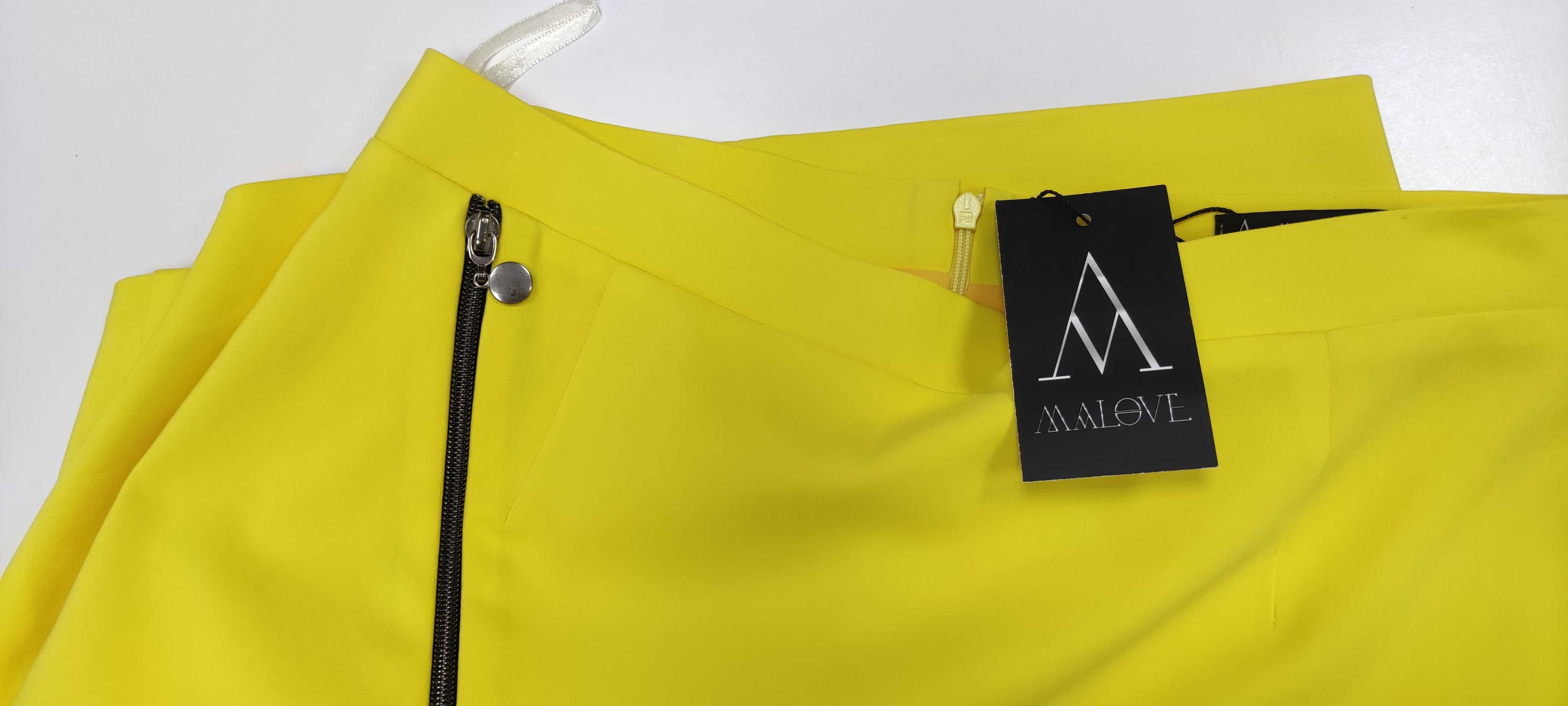 nowa żółta krótka spódnica Malove