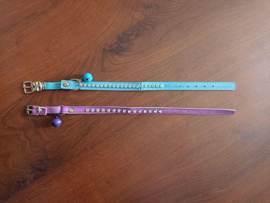 Obrożna dla małego psa lub kota z gumką, zestaw 2 sztuki