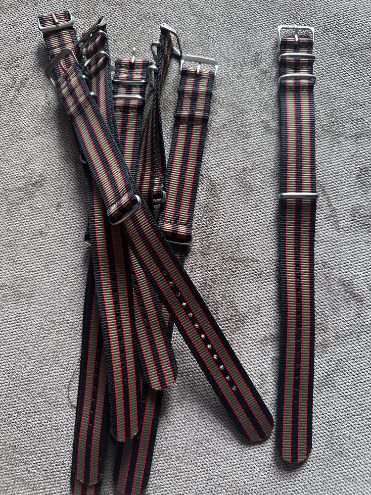 Pasek nato 20mm Nowy czarno-zielono-czerwony