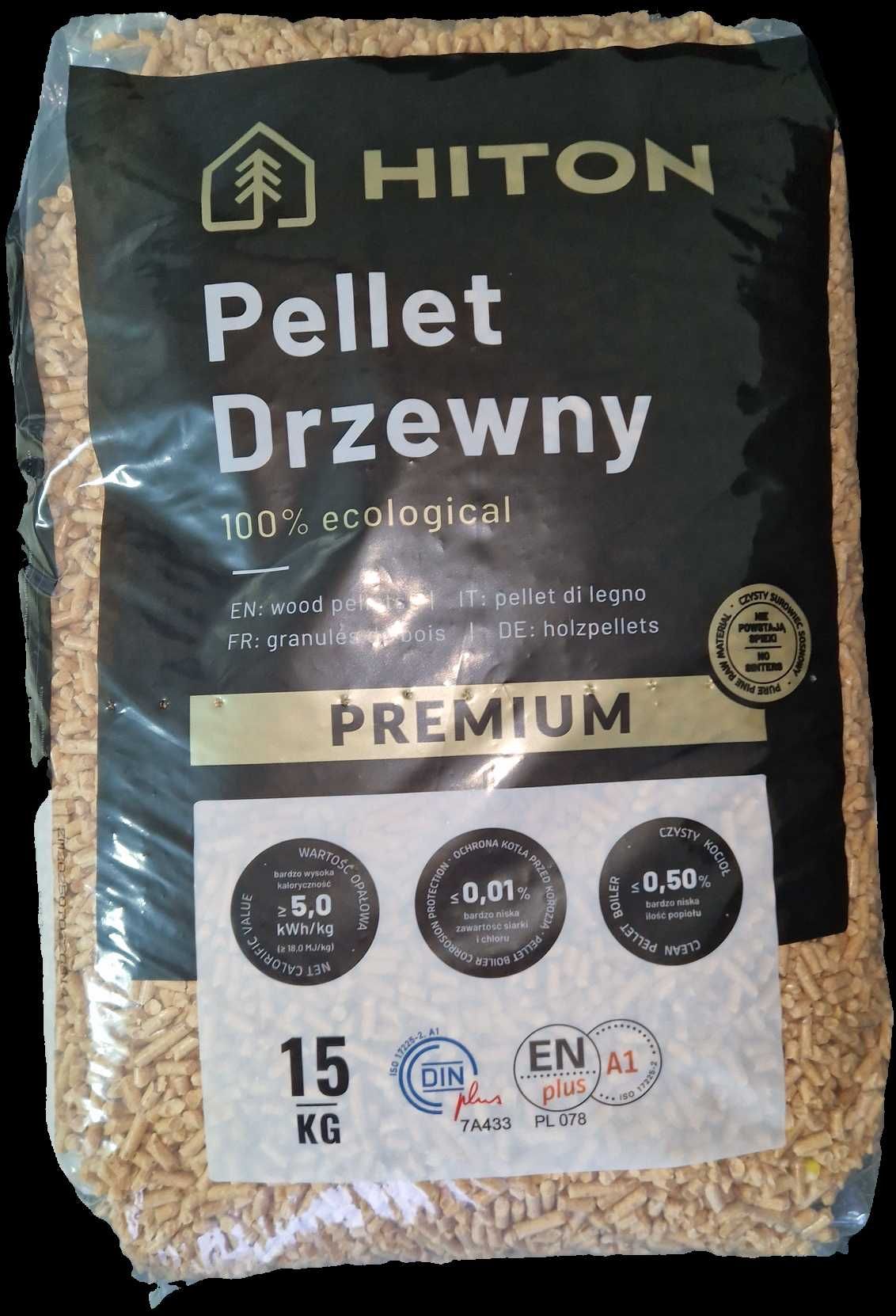 HITON pellet drzewny sosnowy 6mm, DIN Plus, EN Plus, A1