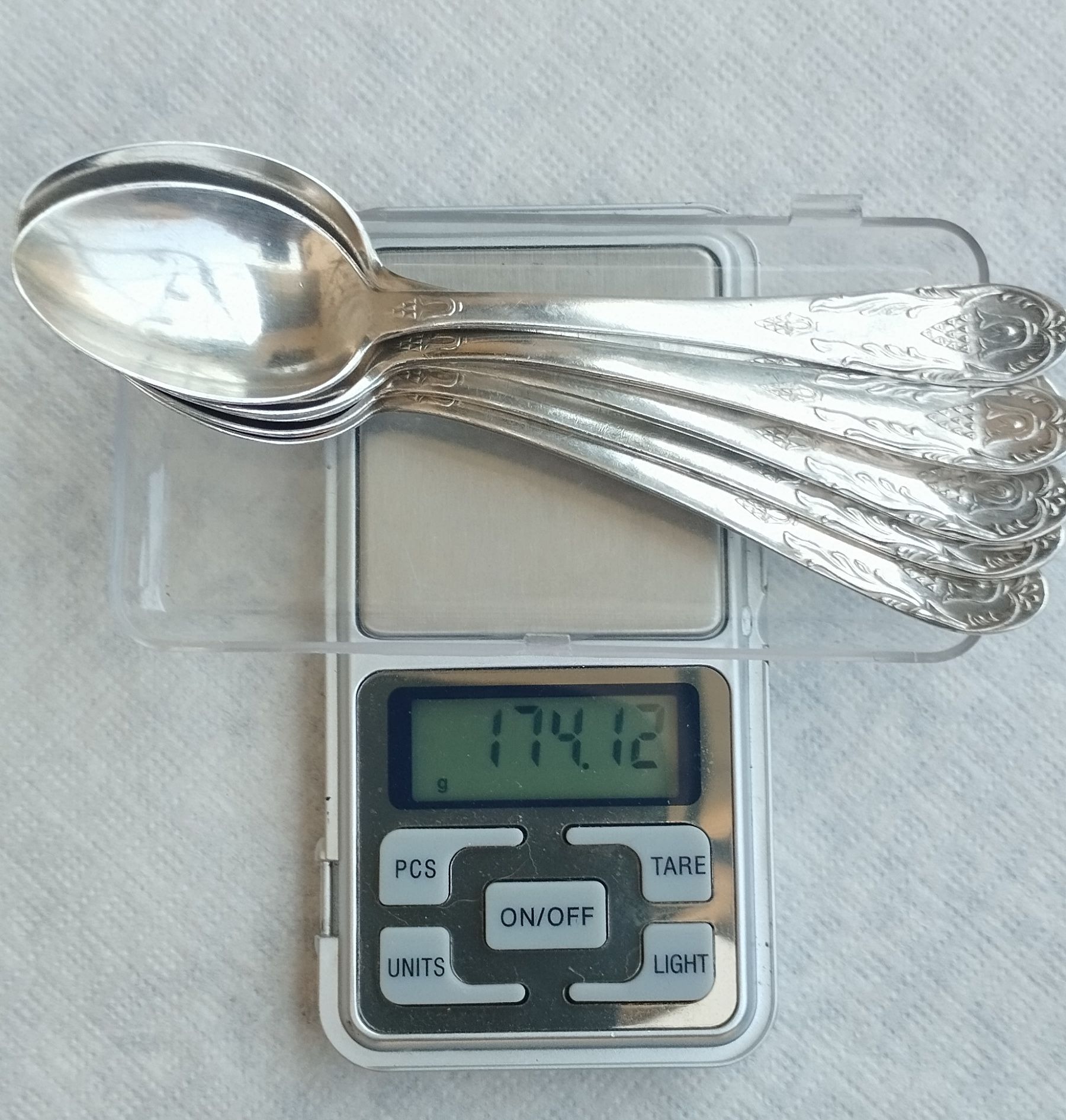 Серебряные чайные ложки 875 пробы.