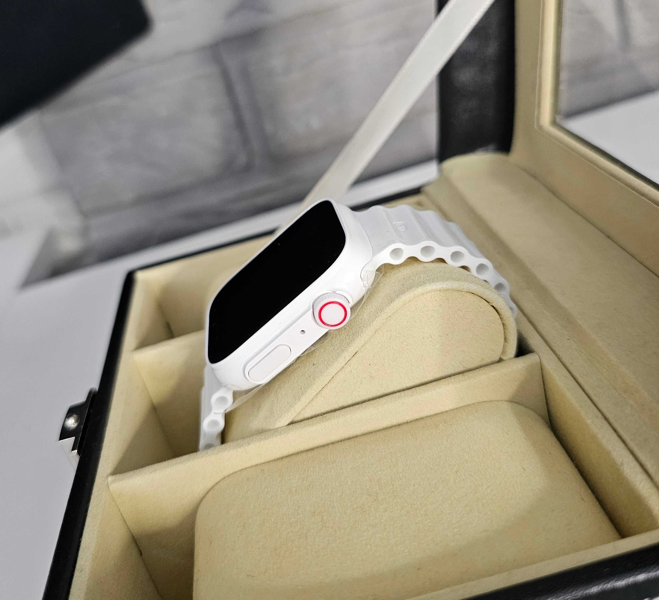 Zegarek Smartwatch smart opaska smart kwadratowa koperta biały white