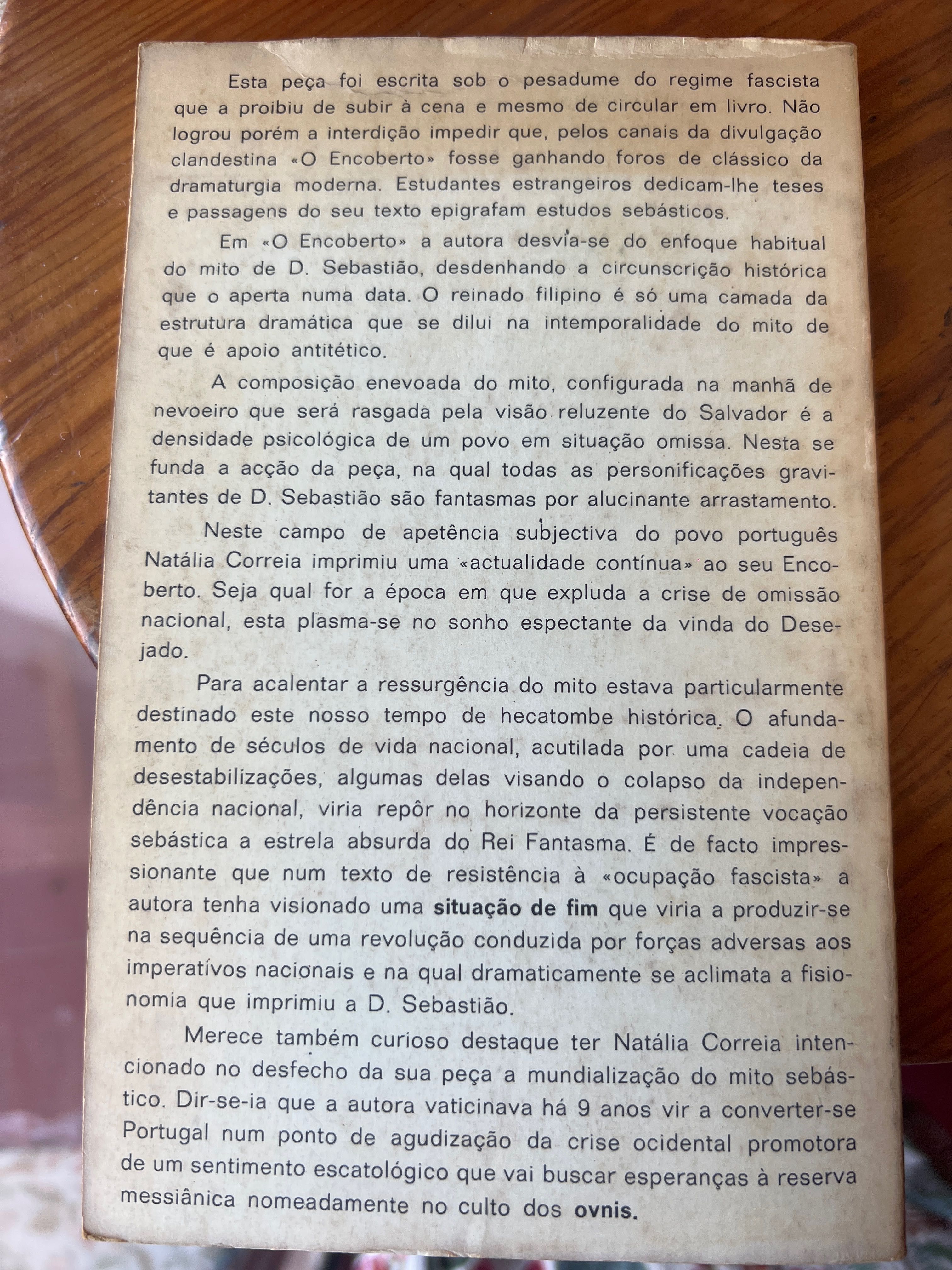 Autor: Natália Correia 
Título: O Encoberto