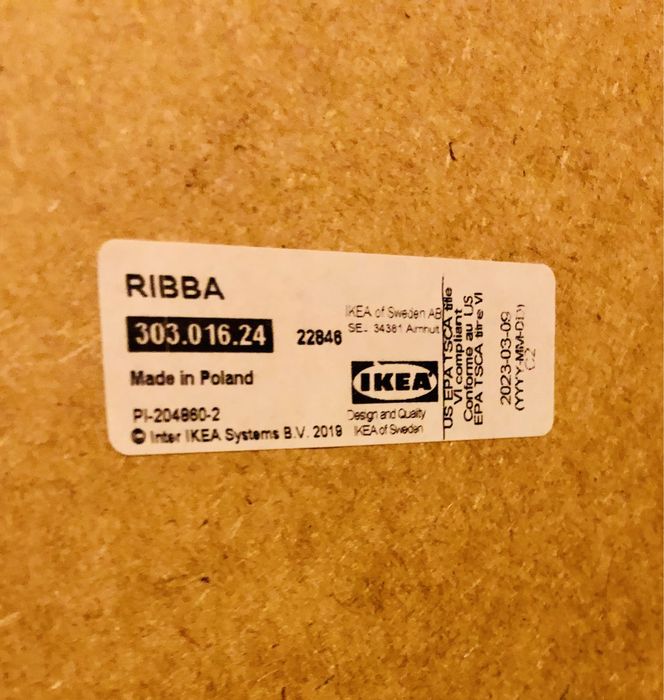 IKEA RIBBA Moldura Branco 61x91 cm