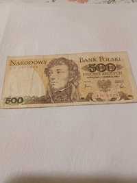 Sorzedam banknot o nominale 500zl z 1982r